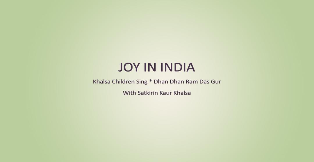 Joy In India